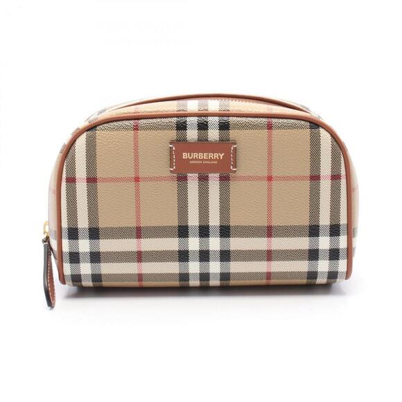 BURBERRY Beige Leather Pouch - Picture 1 of 6